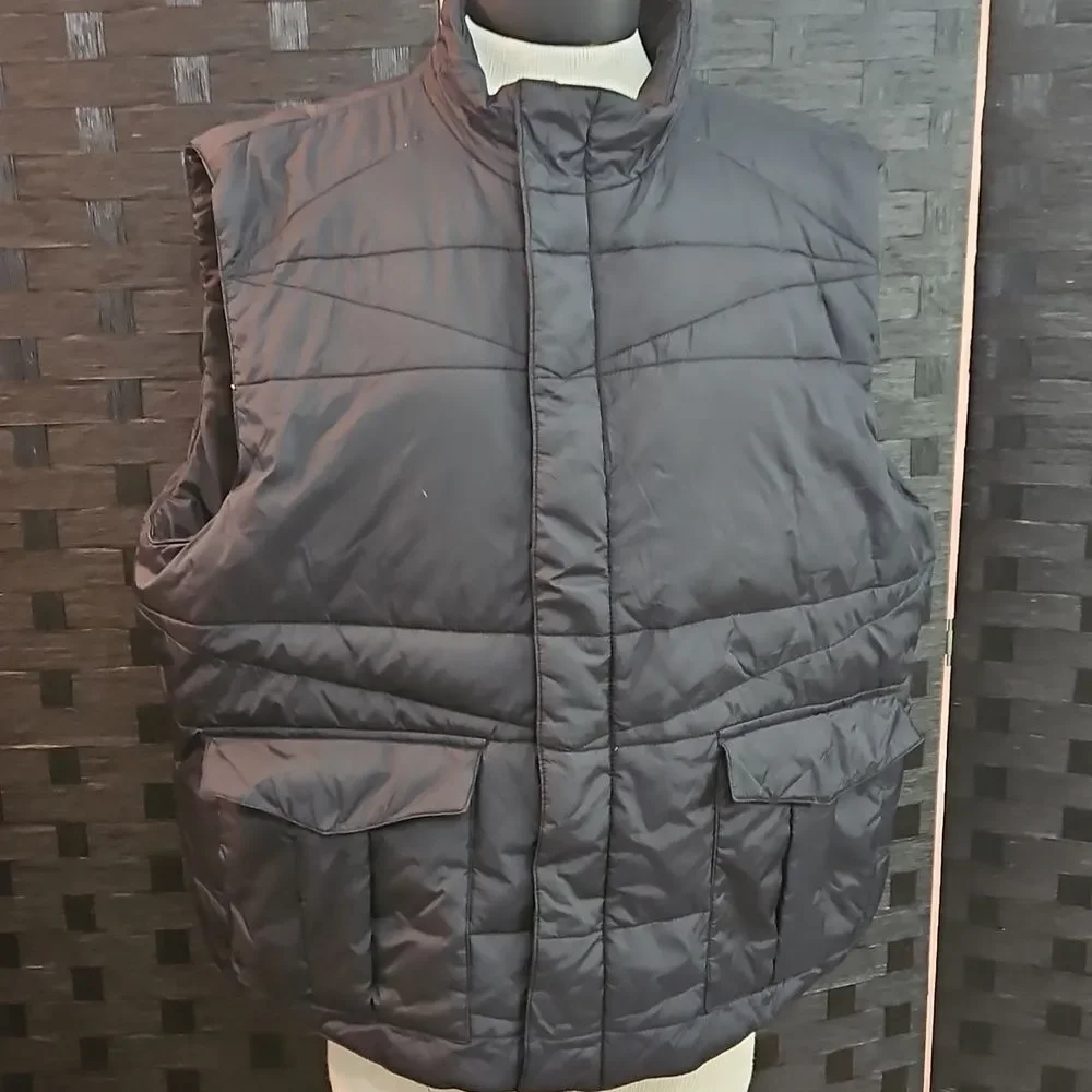 Todd Smith Men's Black Quilted Down Vest Size XXL